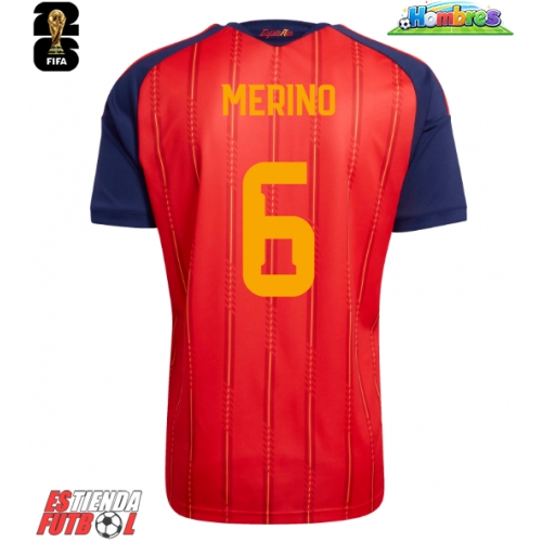 España Mikel Merino #6 Primera Equipación Mundial 2026 Manga Corta